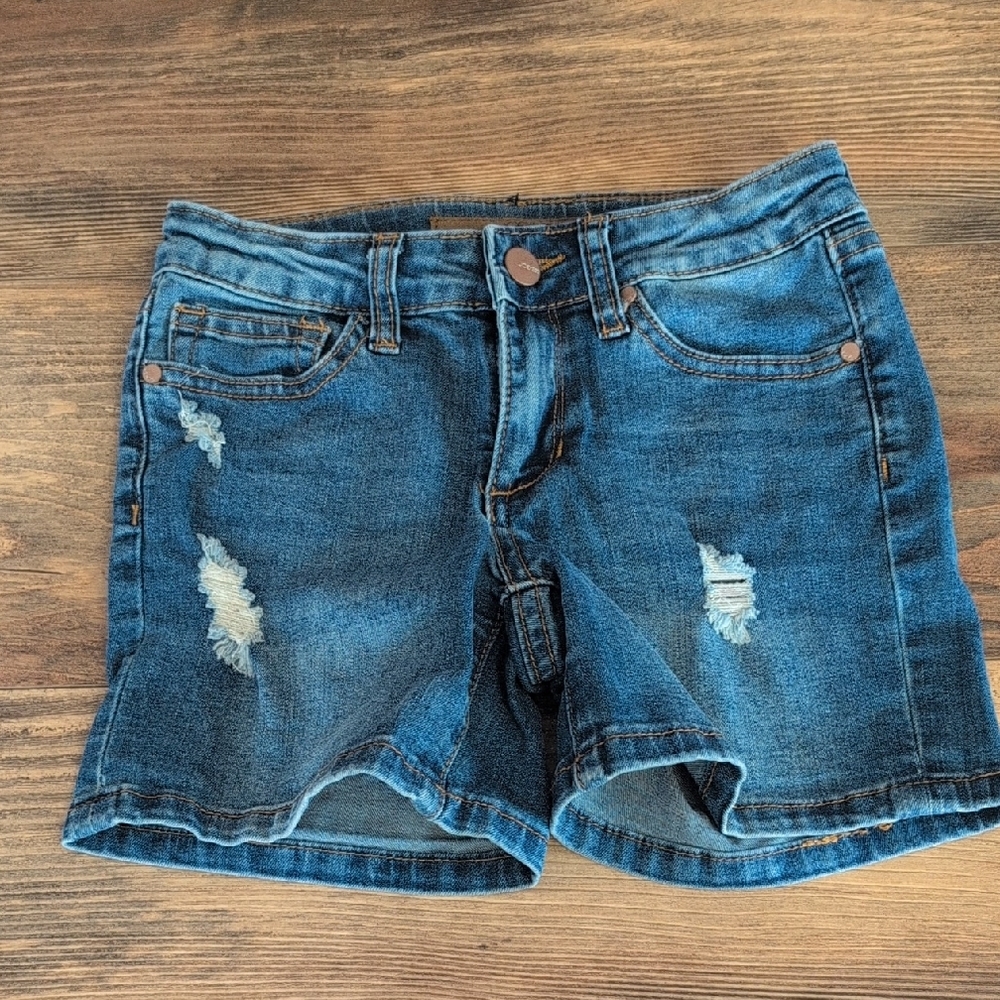 Joe's Jeans Classic Blue Distressed Shorts Girl's 10 M287